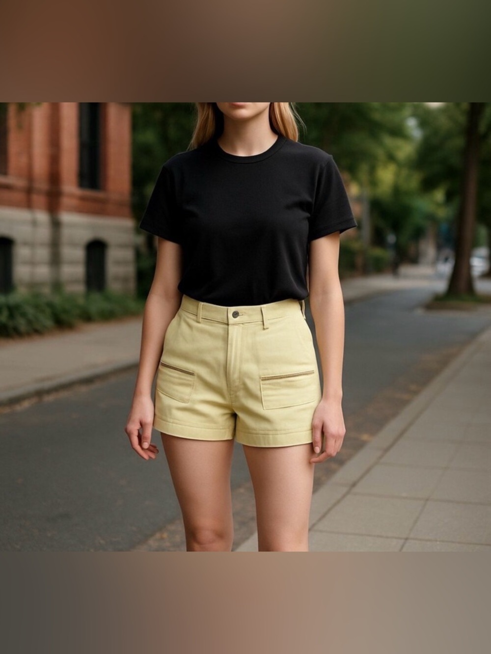 NWT Pistola Limeade Shorts Size 30 Tencel Blend Zip Pocket Summer - Picture 2 of 7